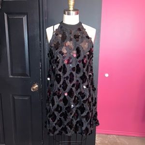 CHARLOTTE RUSSE SEQUIN MINI SWING PARTY DRESS